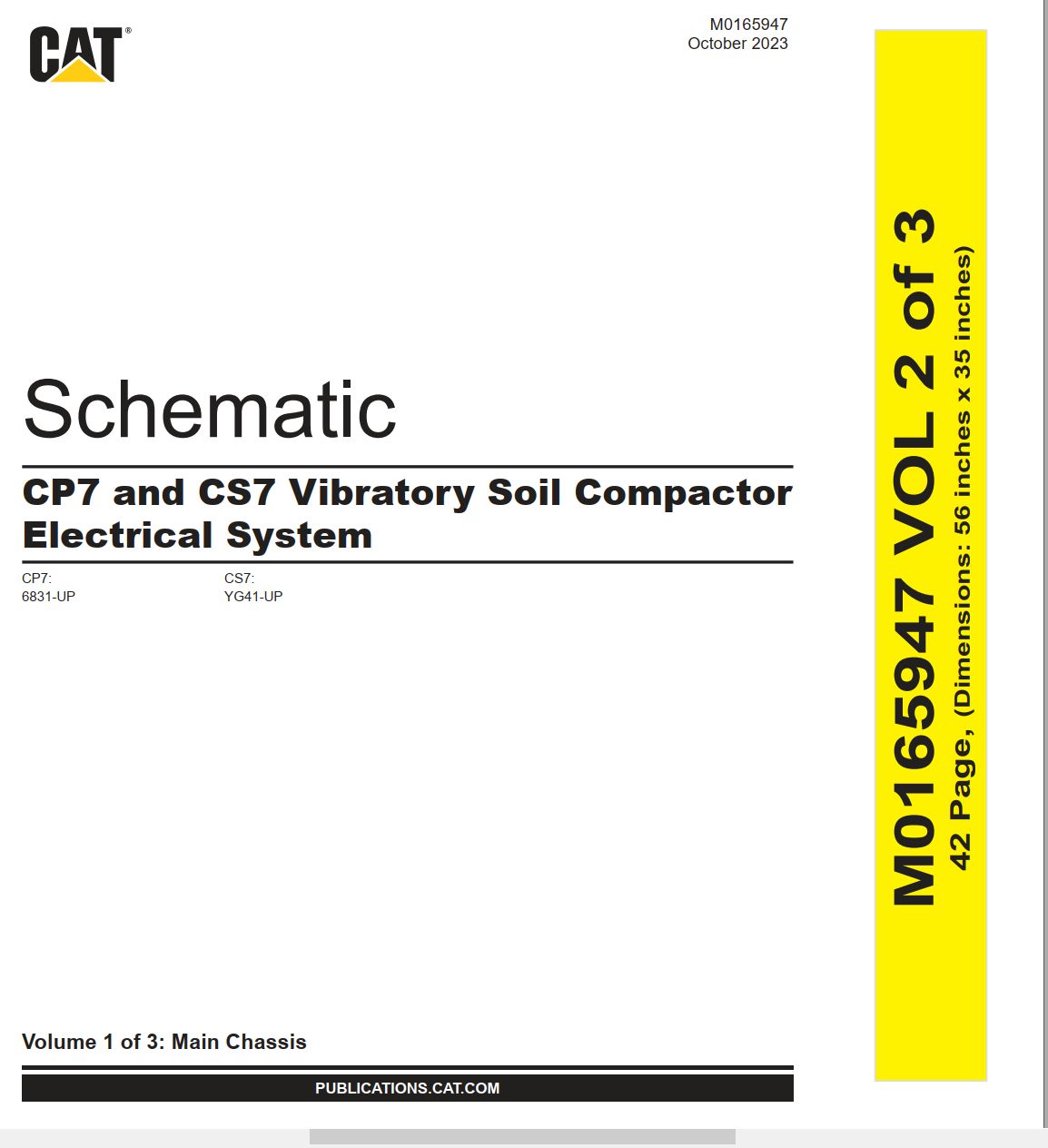 CAT Vibratory Soil Compactor CP7 Electrical Hydraulic Schematic (1)