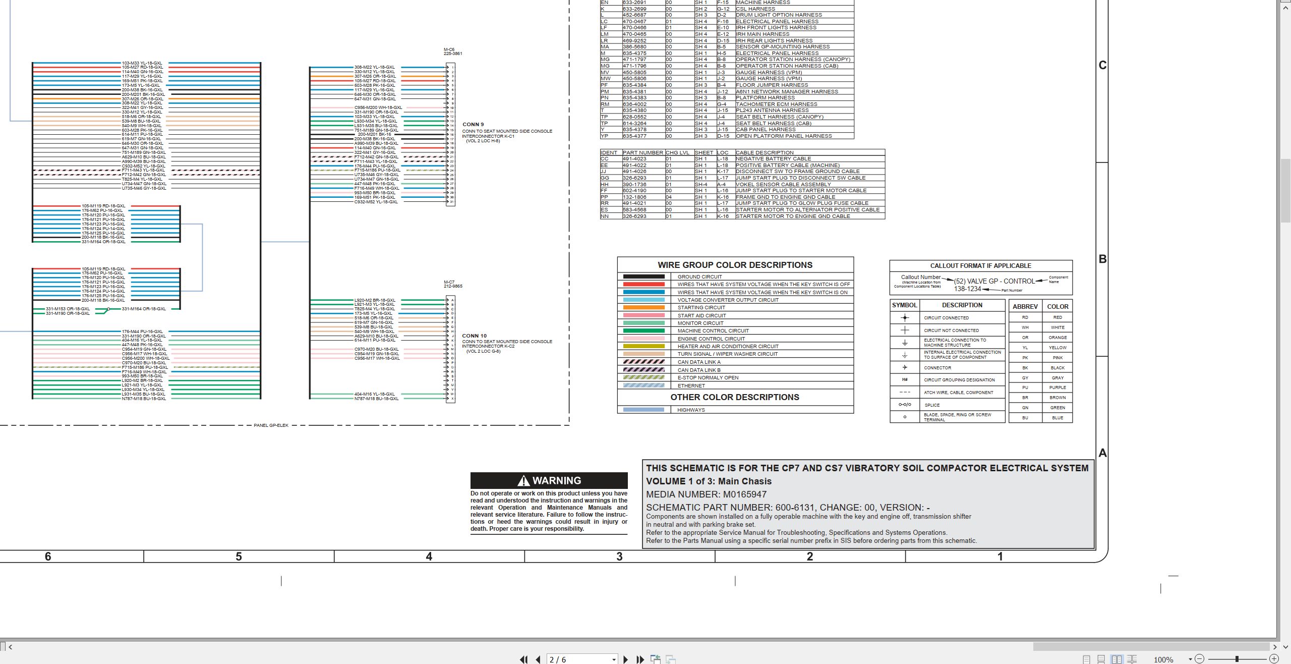 CAT Vibratory Soil Compactor CP7 Electrical Hydraulic Schematic (2)
