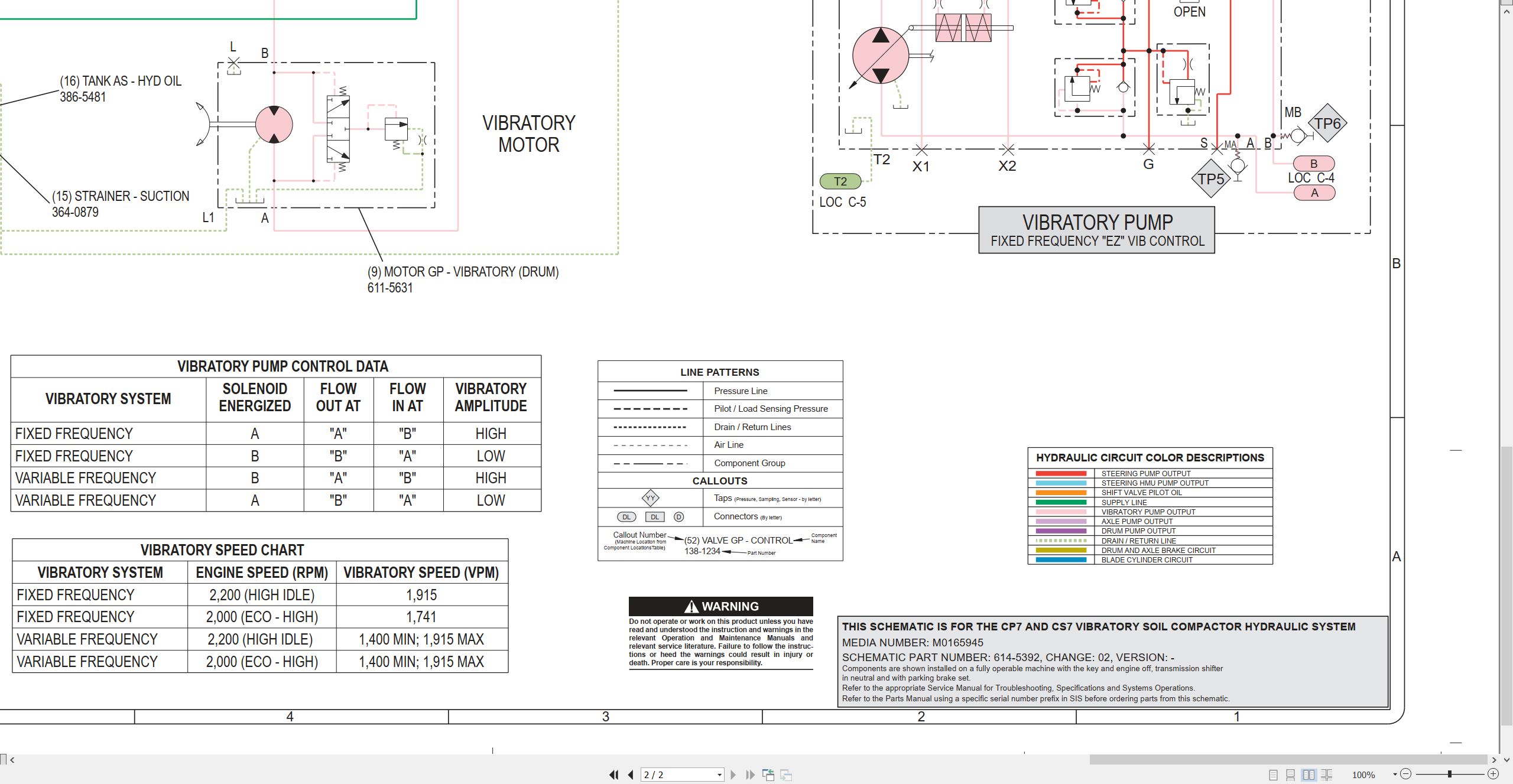 CAT Vibratory Soil Compactor CP7 Electrical Hydraulic Schematic (3)