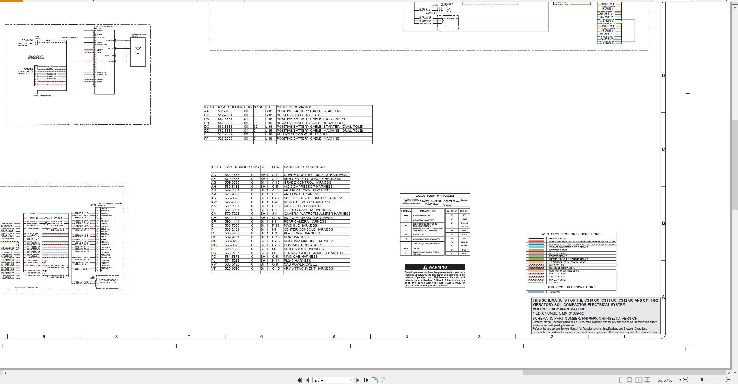 CAT Vibratory Soil Compactor CS10 GC Electrical Hydraulic Schematic (2)