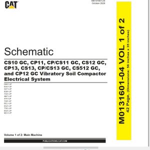 CAT Vibratory Soil Compactor CS10 GC to CP12 GC Electrical Schematic M0131601 04 2025 (1)