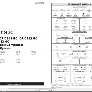CAT Vibratory Soil Compactor CS10 to CS12 GC Hydraulic Schematic M0101693 02 2024 (1)