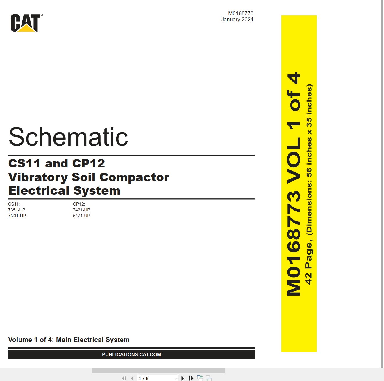CAT Vibratory Soil Compactor CS11 Electrical Hydraulic Schematic (1)