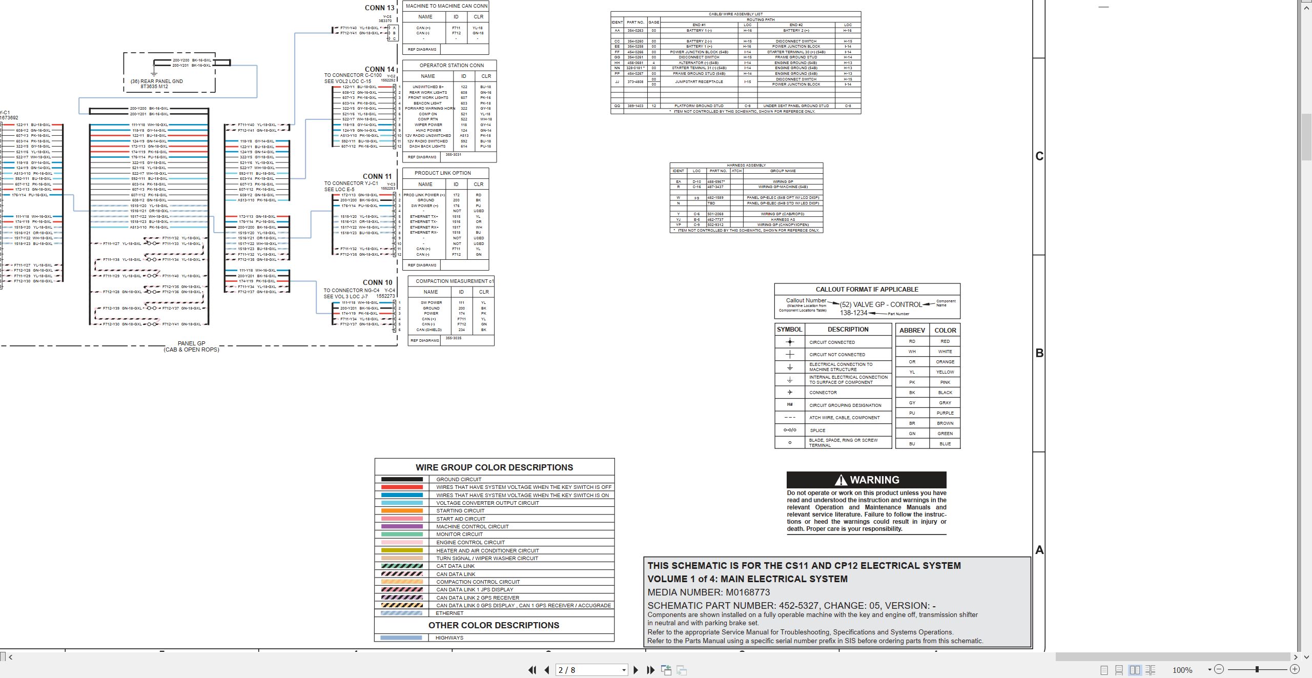 CAT Vibratory Soil Compactor CS11 Electrical Hydraulic Schematic (2)