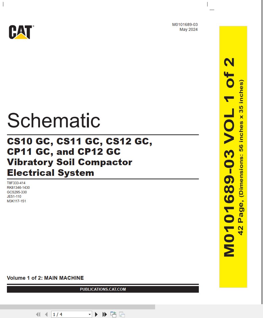CAT Vibratory Soil Compactor CS11 GC Electrical Hydraulic Schematic (1)