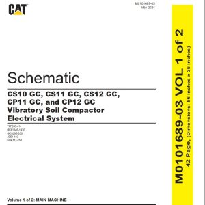 CAT Vibratory Soil Compactor CS12 GC Electrical Hydraulic Schematic (1)
