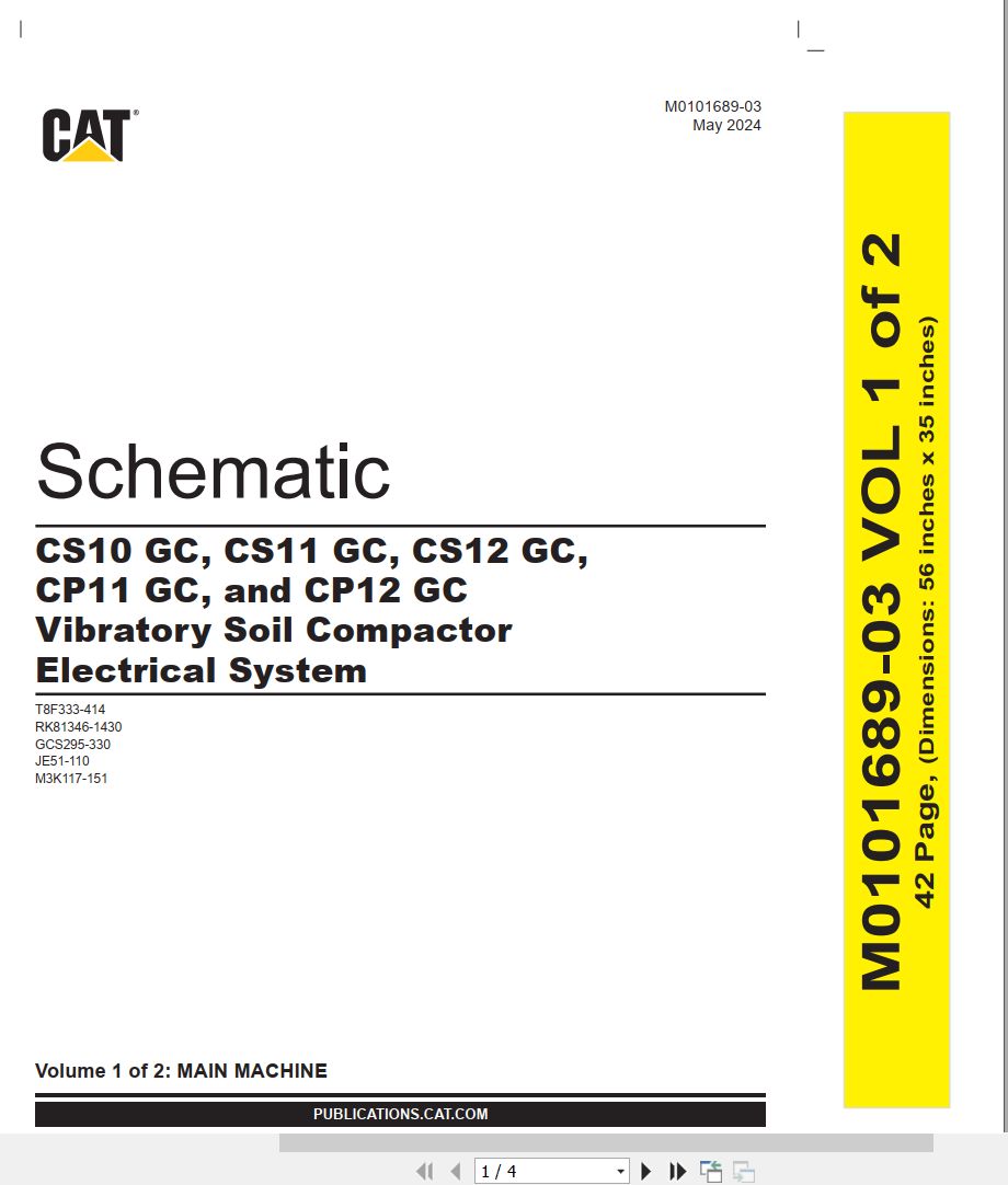 CAT Vibratory Soil Compactor CS12 GC Electrical Hydraulic Schematic (1)
