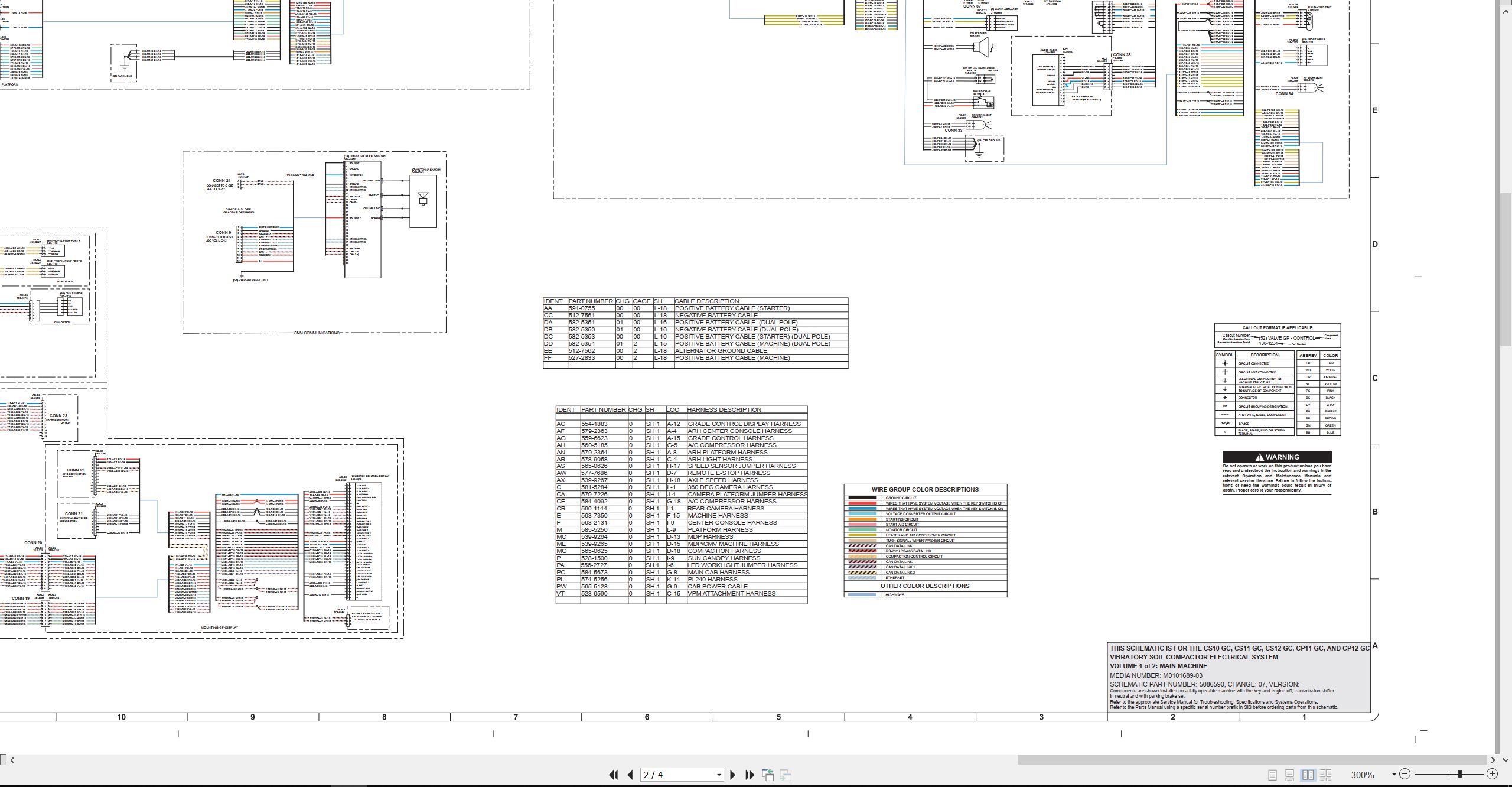 CAT Vibratory Soil Compactor CS12 GC Electrical Hydraulic Schematic (2)