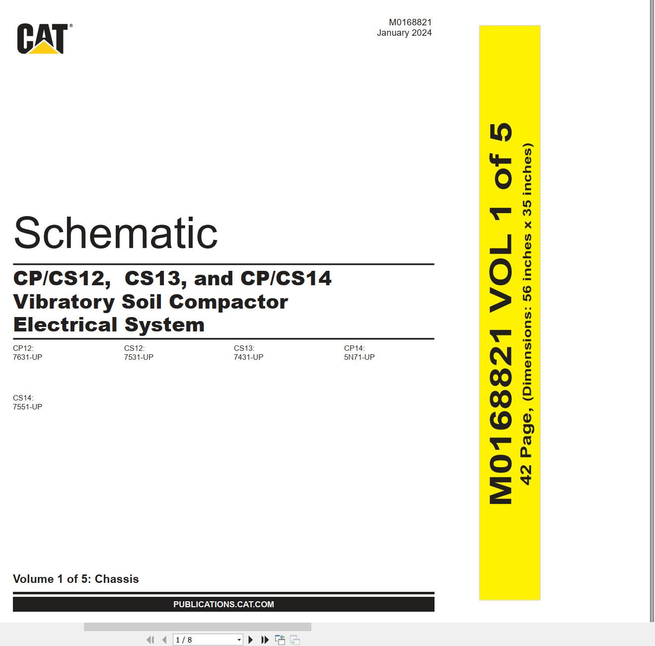 CAT Vibratory Soil Compactor CS13 Electrical Hydraulic Schematic (1)
