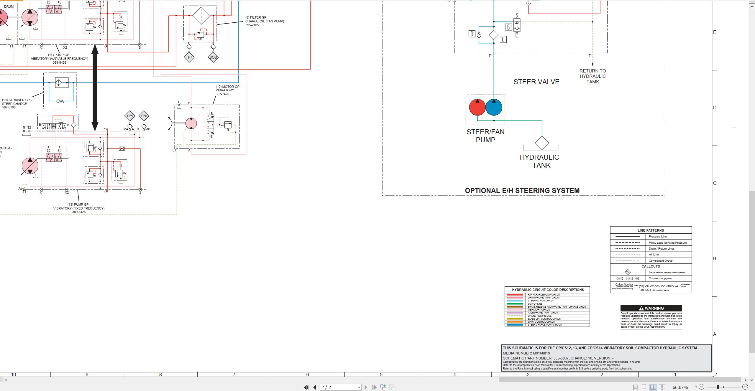 CAT Vibratory Soil Compactor CS13 Electrical Hydraulic Schematic (3)
