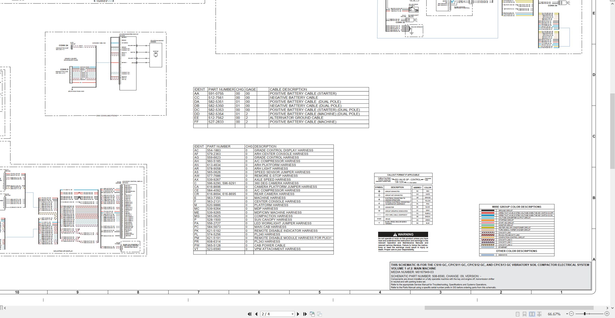 CAT Vibratory Soil Compactor CS13 GC Electrical Hydraulic Schematic (2)