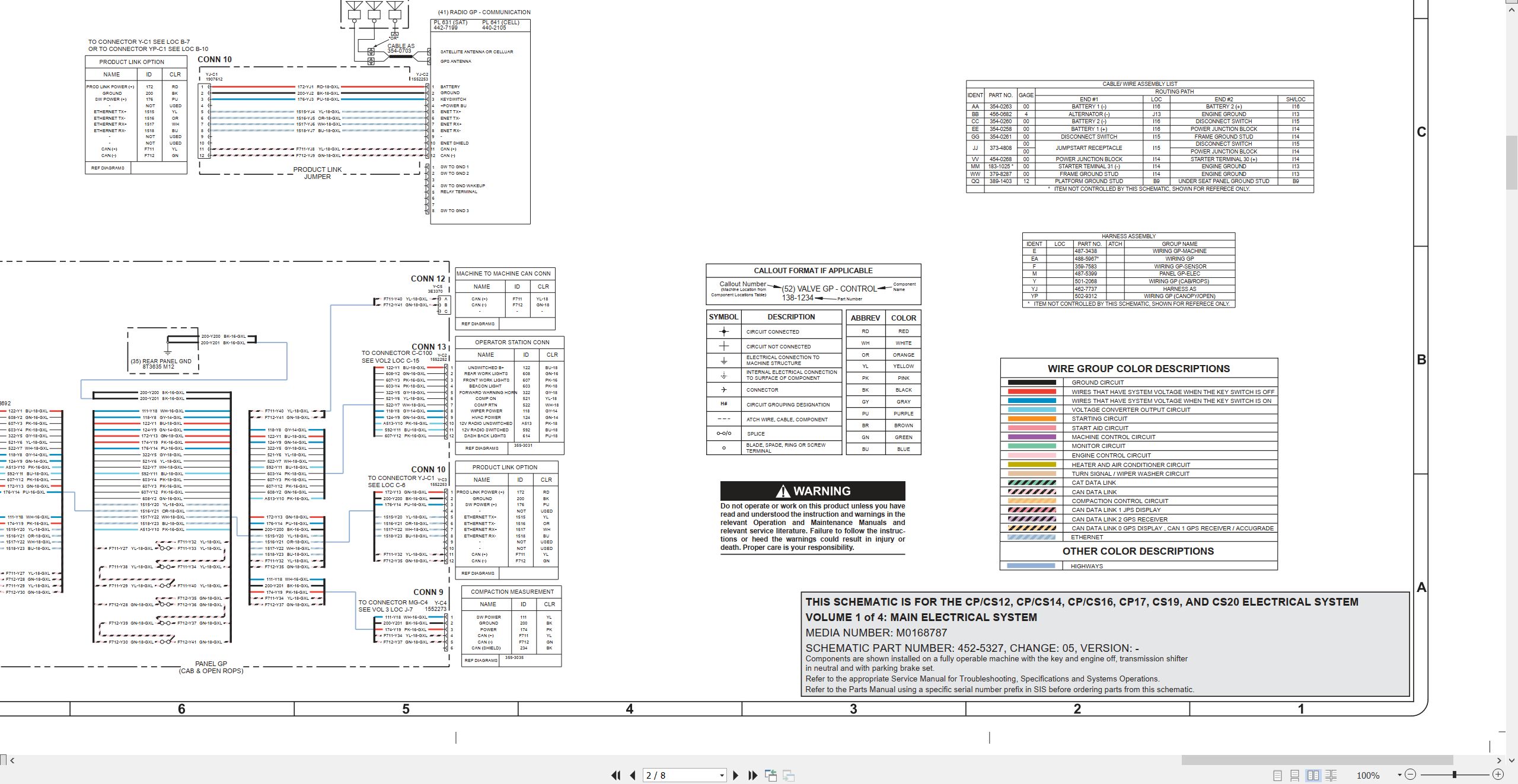 CAT Vibratory Soil Compactor CS14 Electrical Hydraulic Schematic (2)