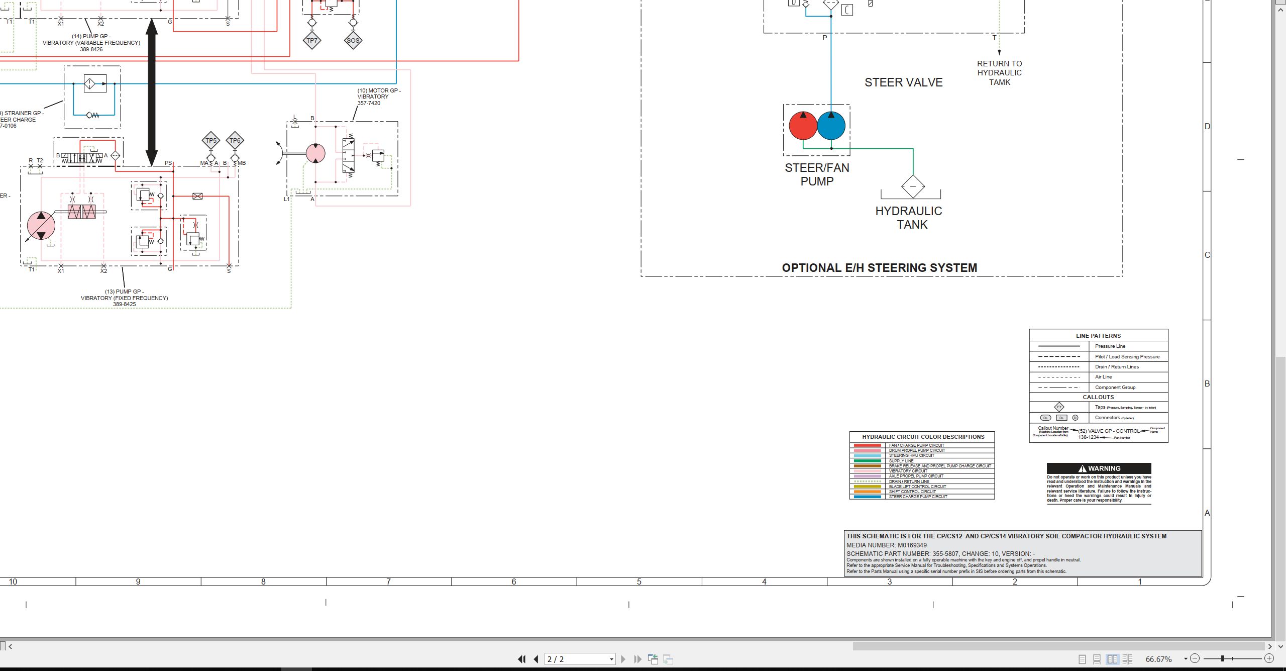 CAT Vibratory Soil Compactor CS14 Electrical Hydraulic Schematic (3)
