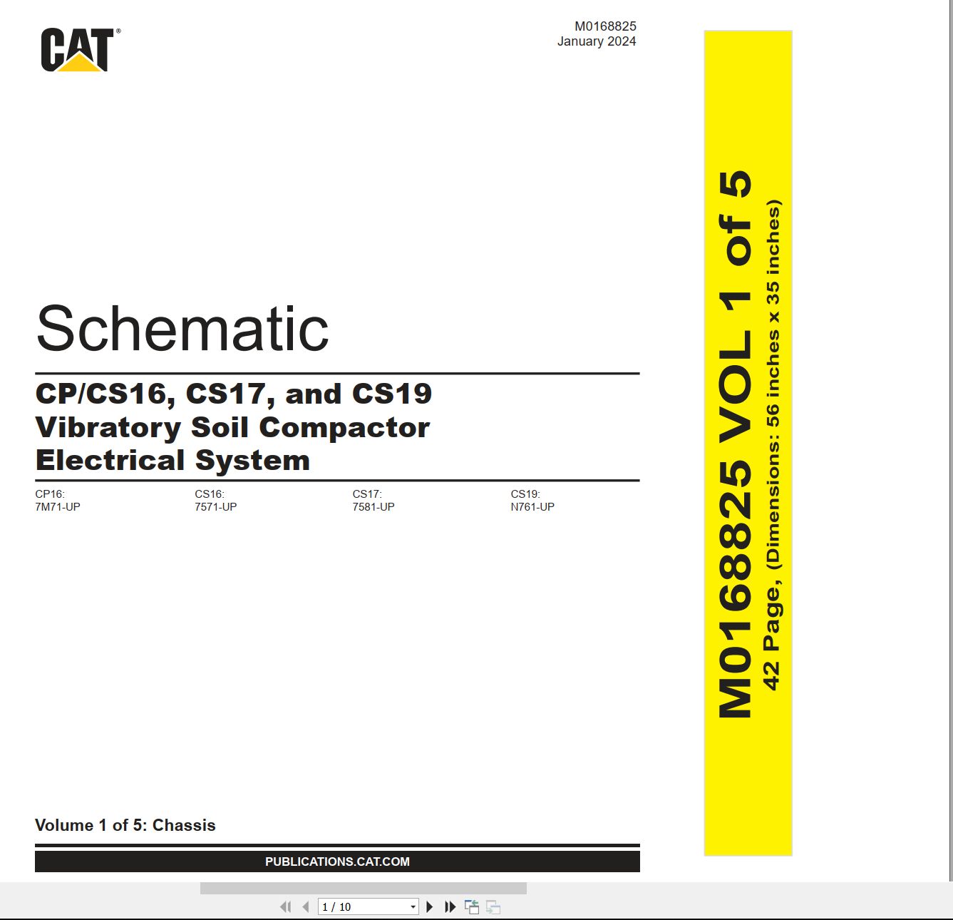 CAT Vibratory Soil Compactor CS17 Electrical Hydraulic Schematic (1)