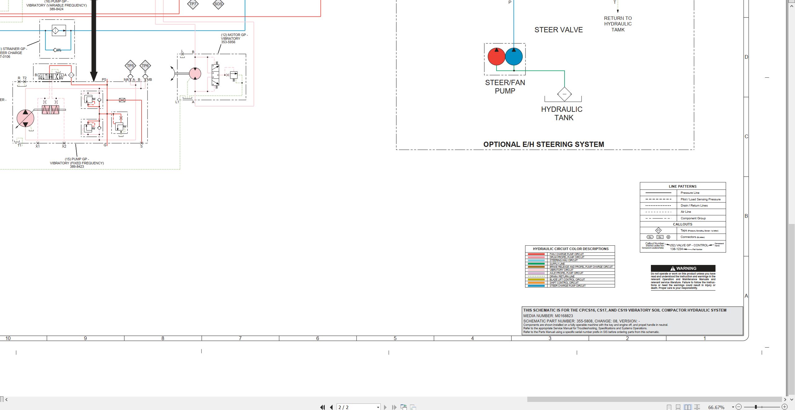 CAT Vibratory Soil Compactor CS17 Electrical Hydraulic Schematic (3)