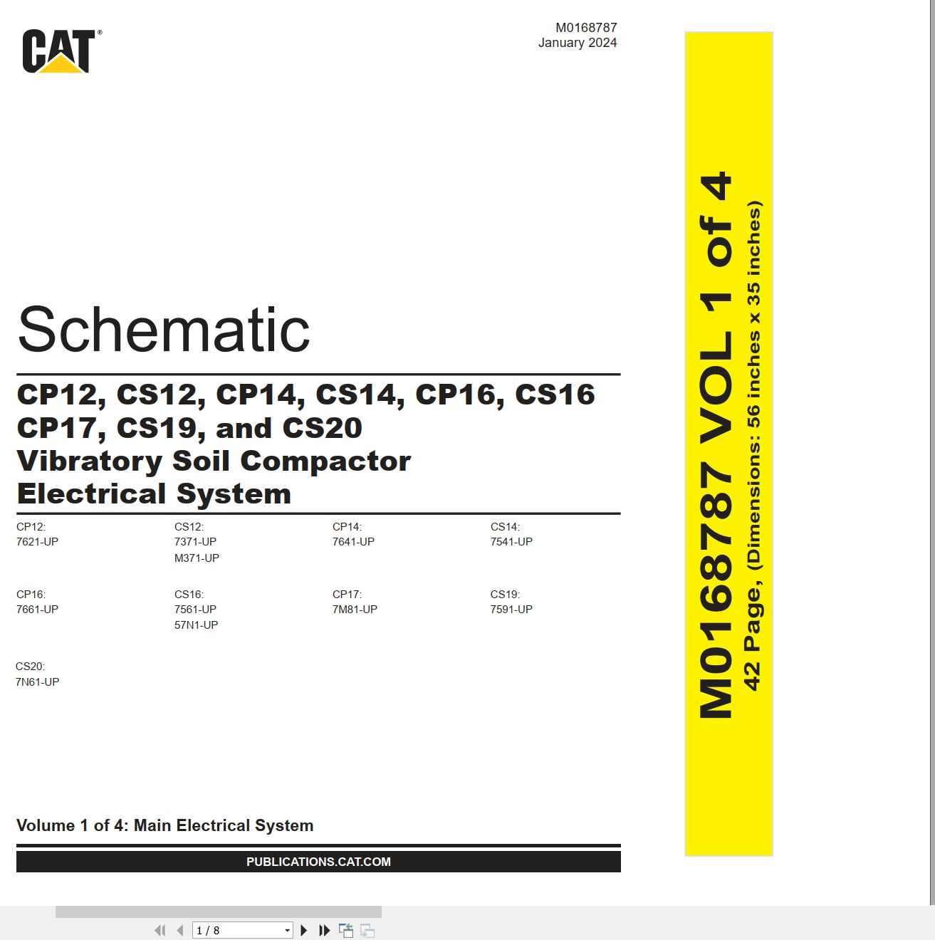 CAT Vibratory Soil Compactor CS20 Electrical Hydraulic Schematic (1)