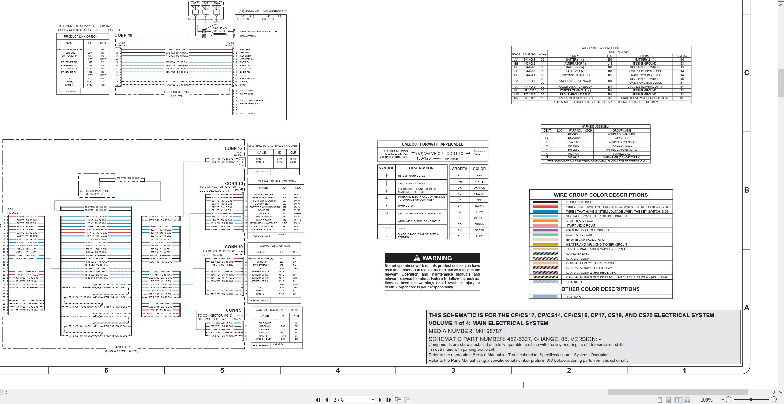 CAT Vibratory Soil Compactor CS20 Electrical Hydraulic Schematic (2)