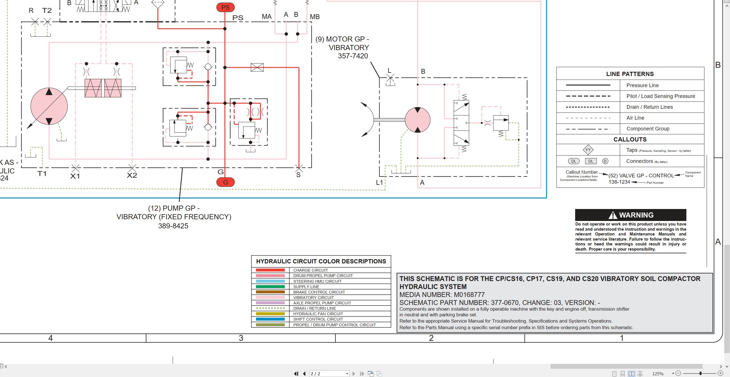 CAT Vibratory Soil Compactor CS20 Electrical Hydraulic Schematic (3)