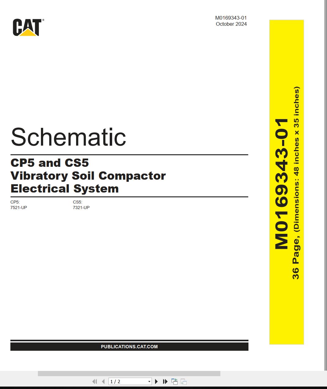 CAT Vibratory Soil Compactor CS5 Electrical Hydraulic Schematic (1)