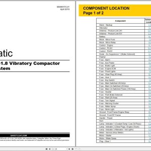 CAT Vibratory Utility Compactor CB1.8 Electrical Hydraulic Schematic (1)