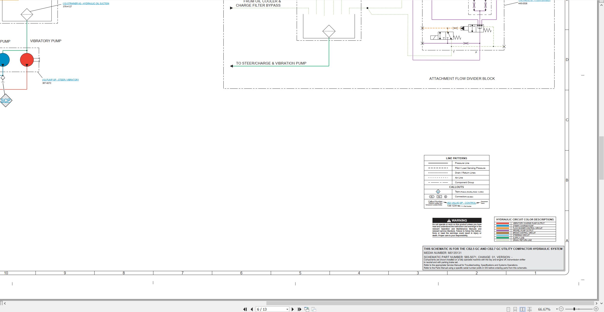 CAT Vibratory Utility Compactor CB2.5 GC Electrical Hydraulic Schematic (3)