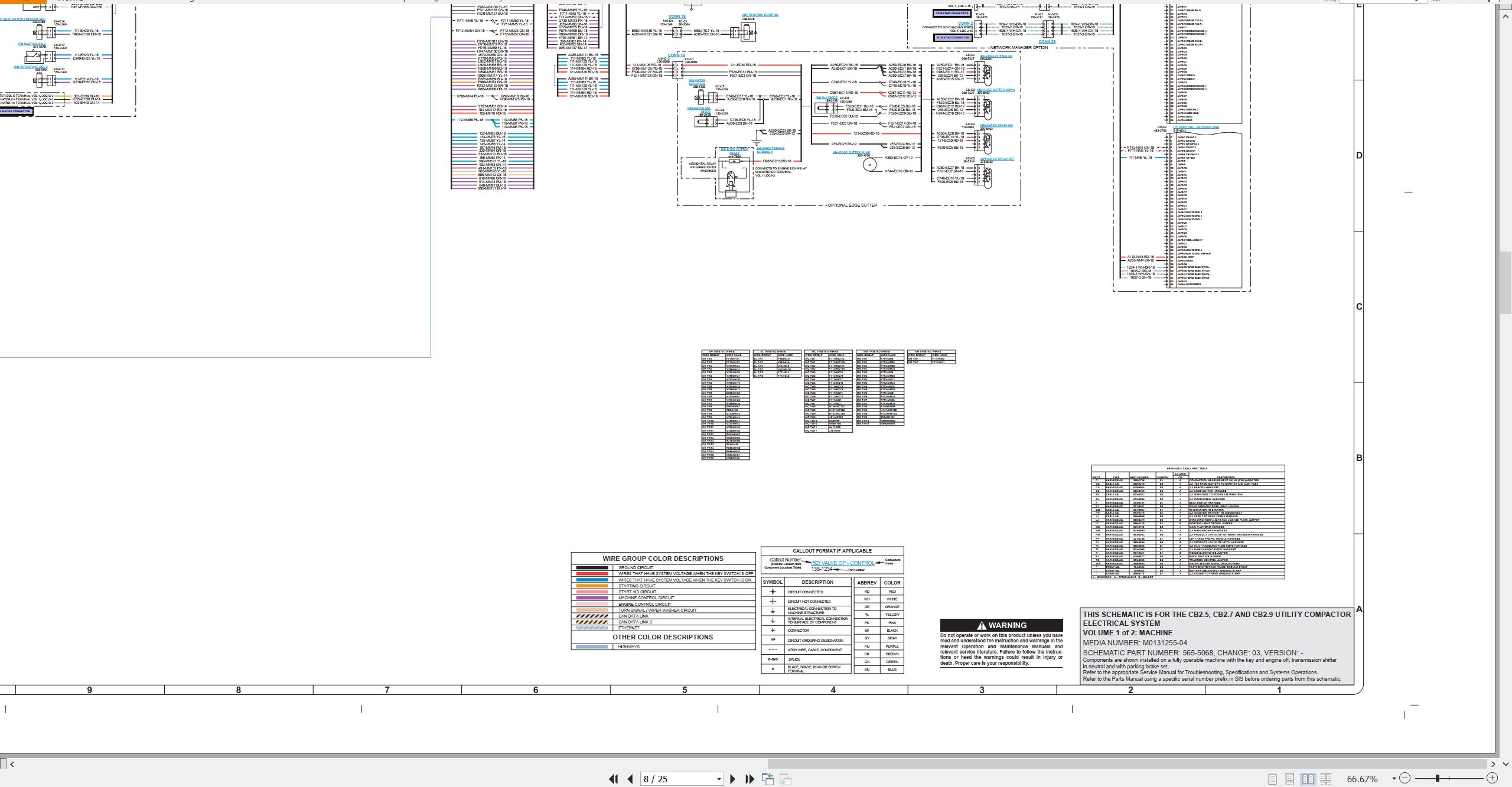 CAT Vibratory Utility Compactor CB2.7 Electrical Hydraulic Schematic (2)