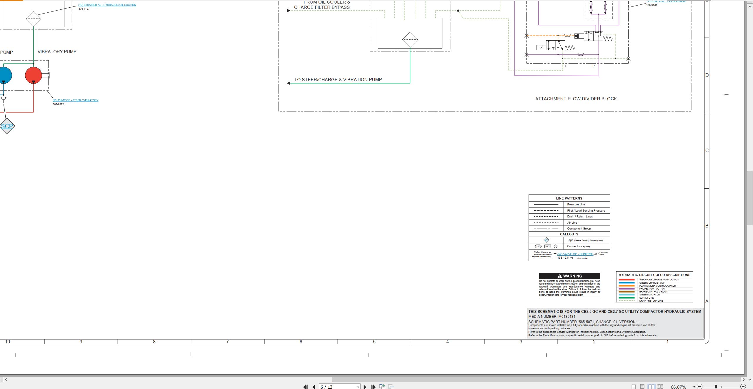 CAT Vibratory Utility Compactor CB2.7 GC Electrical Hydraulic Schematic (3)