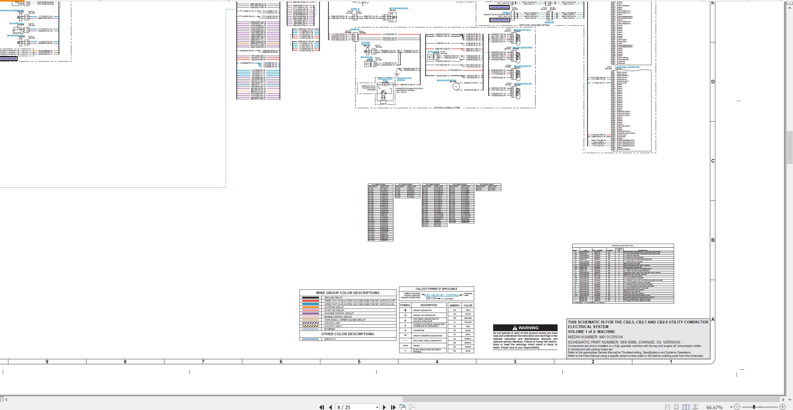 CAT Vibratory Utility Compactor CB2.9 Electrical Hydraulic Schematic (2)