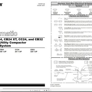 CAT Vibratory Utility Compactor CB24 Electrical Hydraulic Schematic (1)