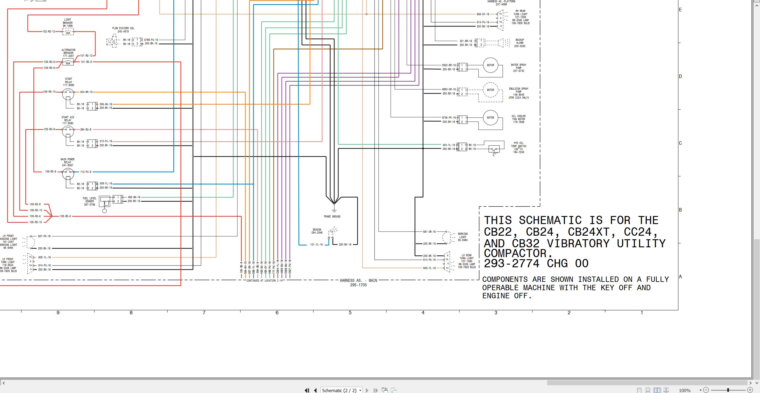 CAT Vibratory Utility Compactor CB24 Electrical Hydraulic Schematic (2)