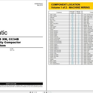 CAT Vibratory Utility Compactor CB34B Electrical Hydraulic Schematic (1)