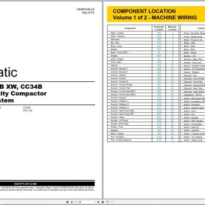 CAT Vibratory Utility Compactor CB34B XW Electrical Hydraulic Schematic (1)