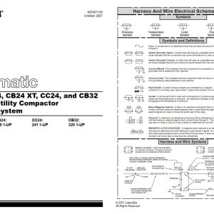CAT Vibratory Utility Compactor CC24 Electrical Schematic Hydraulic Schematic (1)