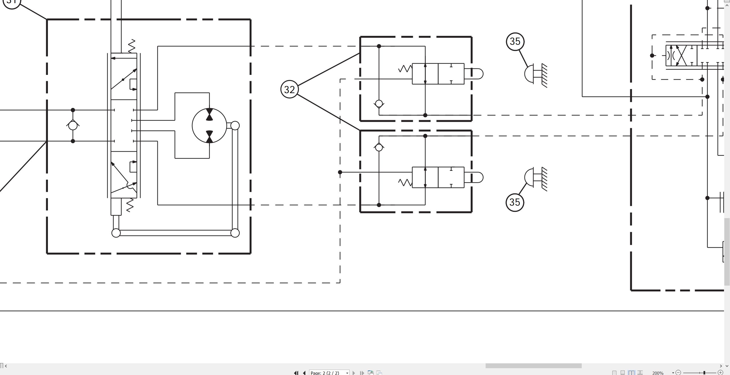 CAT Wheel Dozer 814F Electrical Hydraulic Schematic (3)