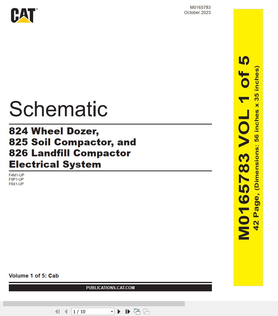 CAT Wheel Dozer 824 Electrical Hydraulic Schematic (1)