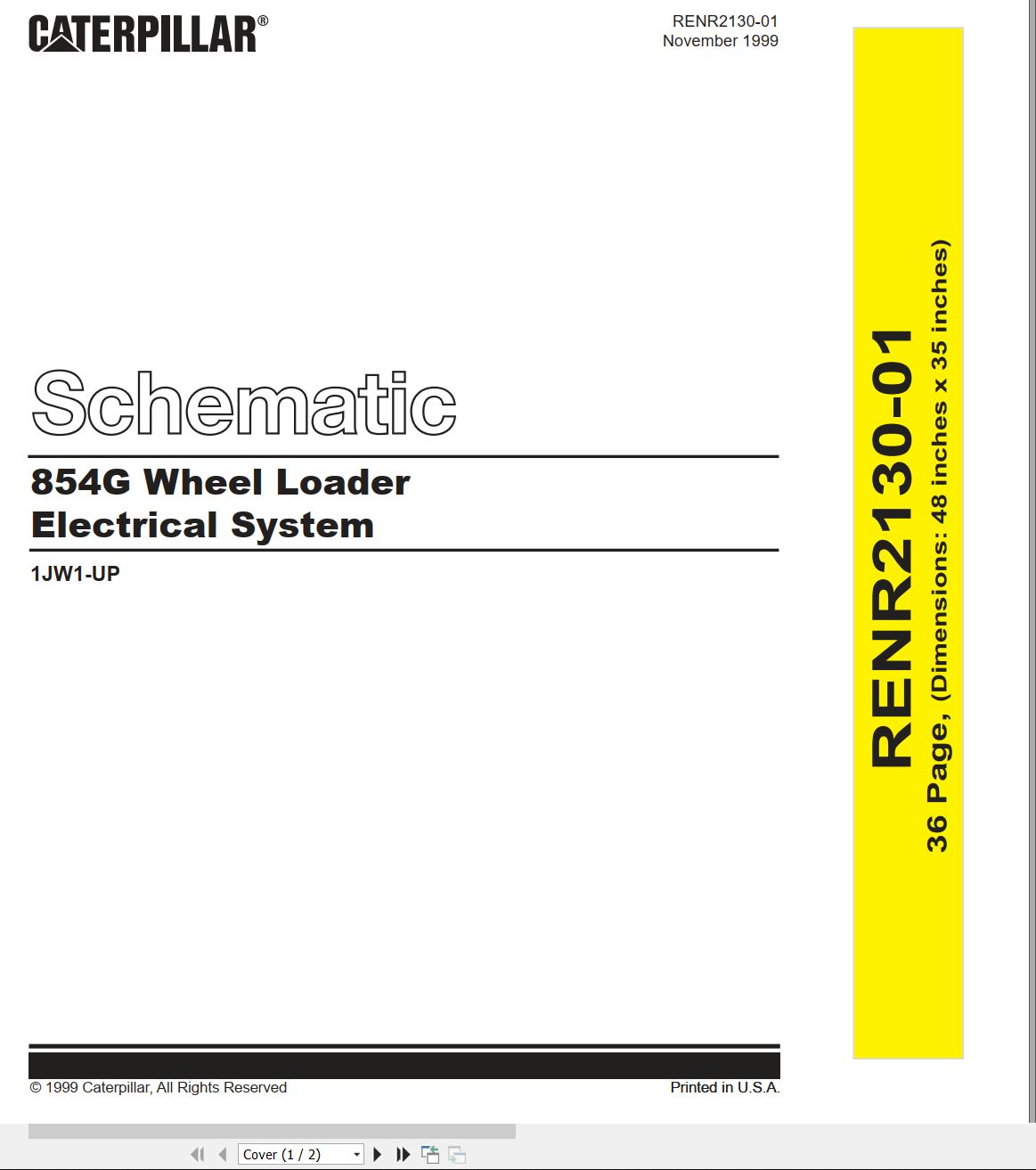 CAT Wheel Dozer 854G Electrical Hydraulic Schematic (1)