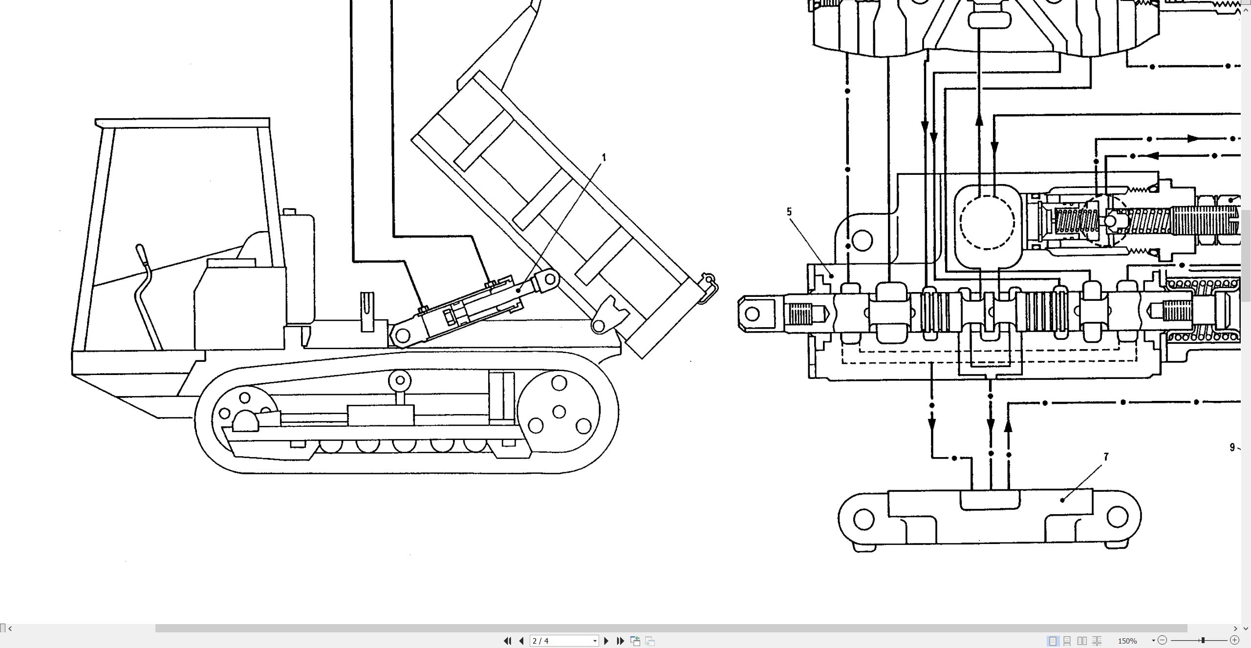 CAT Wheel Dozer BD2G Hydraulic Schematic J0000192 00 JP (2)