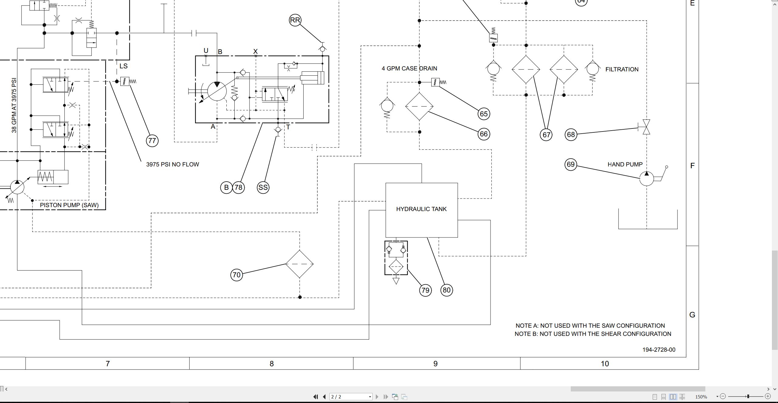 CAT Wheel Feller Buncher 533 Electrical Hydraulic Schematic (3)