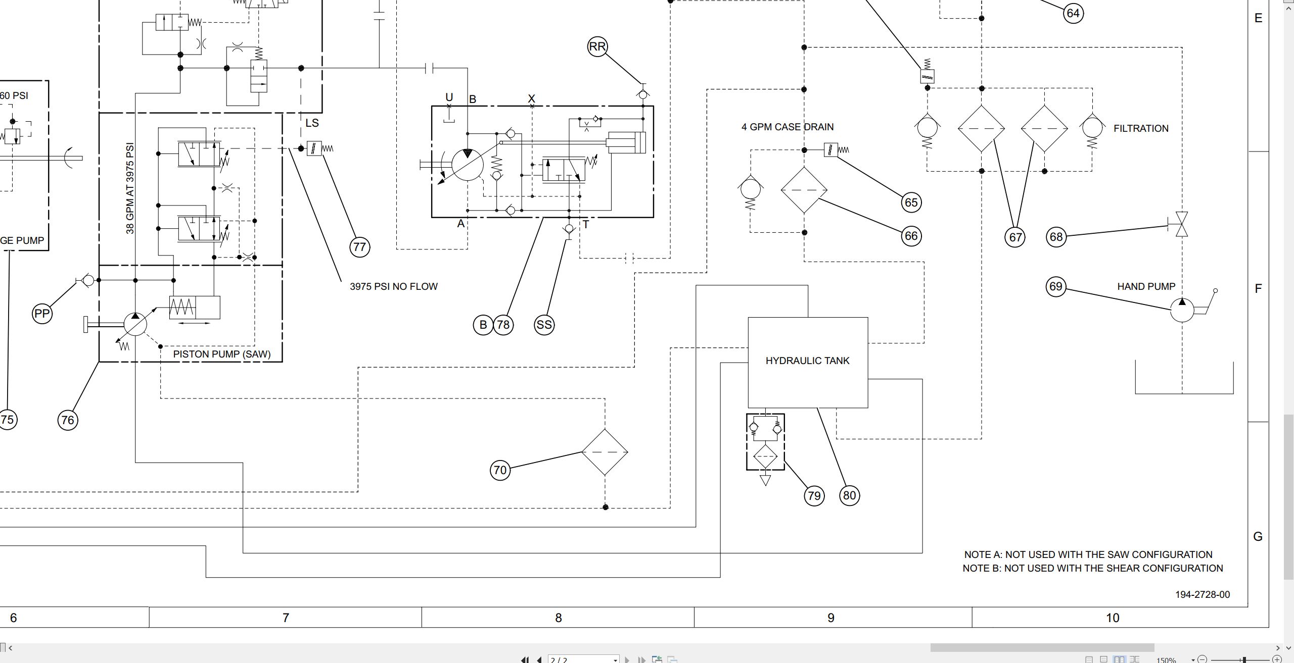 CAT Wheel Feller Buncher 543 Electrical Hydraulic Schematic (3)