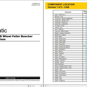CAT Wheel Feller Buncher 573D Electrical Hydraulic Schematic (1)