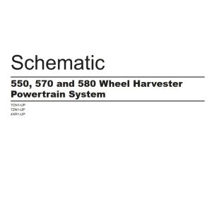 CAT Wheel Harvester 550 570 580 Power Train System Schematic RENR3020 02 2000 (1)