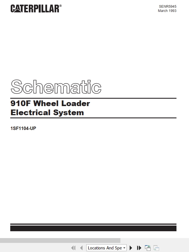 CAT Wheel Loader 910F Electrical Schematic SENR5945 00 1993 (1)
