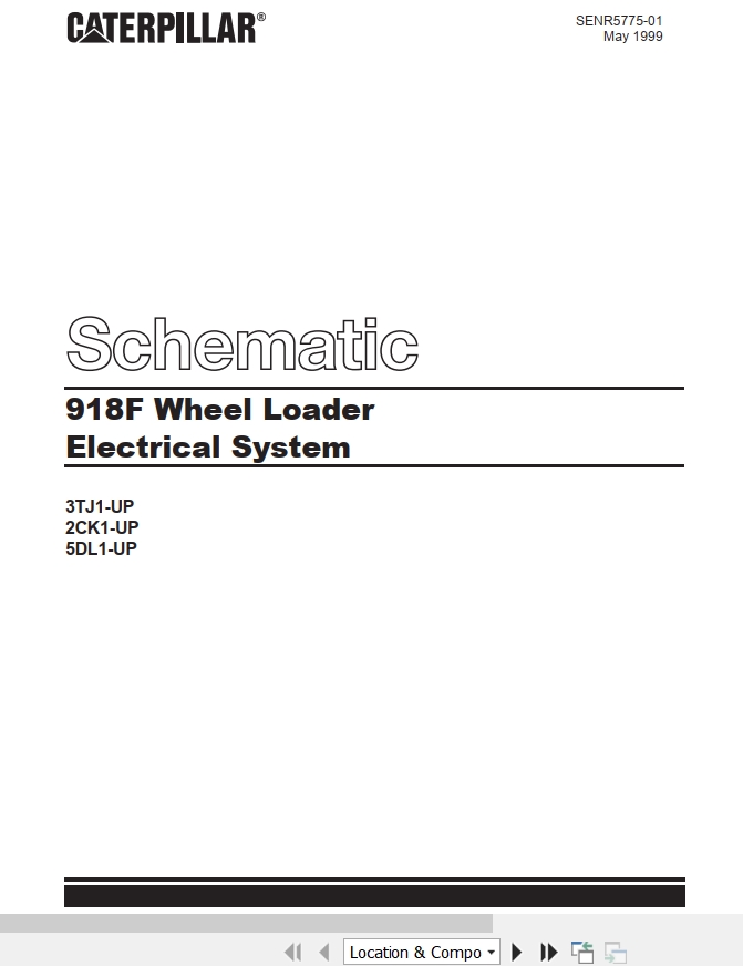 CAT Wheel Loader 918F Electrical Schematic SENR5775 01 1999 (1)