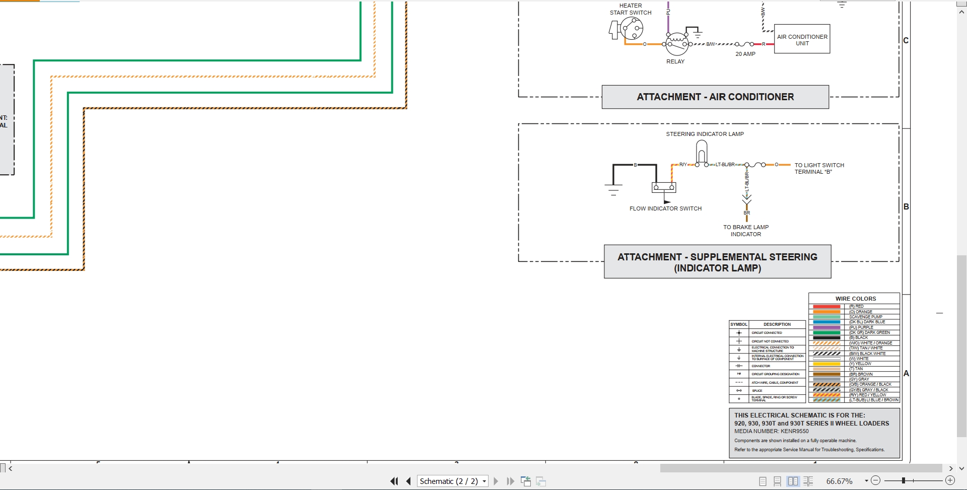 CAT Wheel Loader 920 to 930T Electrical Schematic KENR9550 00 2009 (2)