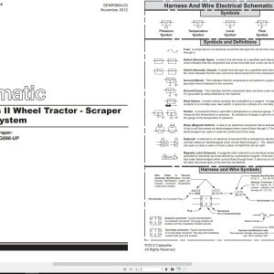 CAT Wheel Tractor Scraper 615C II Electrical Hydraulic Schematic (1)