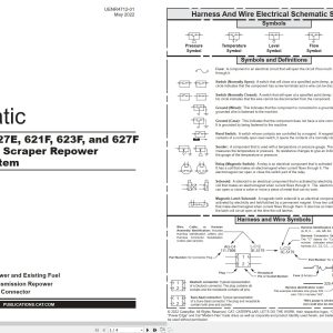 CAT Wheel Tractor Scraper 621E Tier 3 Electrical Schematic (1)