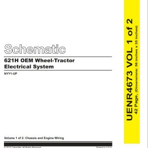 CAT Wheel Tractor Scraper 621H OEM Electrical Hydraulic Schematic (1)
