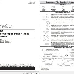 CAT Wheel Tractor Scraper 623E Electrical Hydraulic Schematic (1)