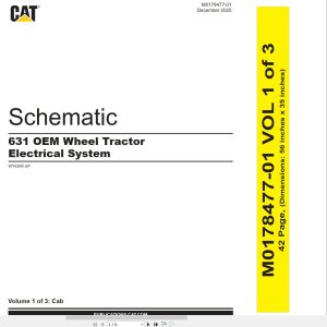 CAT Wheel Tractor Scraper 631 OEM Electrical Hydraulic Schematic (1)