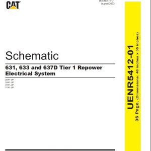 CAT Wheel Tractor Scraper 631 to 637D Tier 1 Electrical Schematic UENR5412 01 2023 (1)